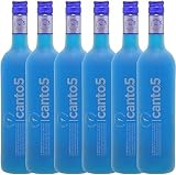 Canto 5 Vino Azul Frizzante Vino Espumoso Afrutado Refrescante 75 cl Pack 6 Botellas Bebida Original para Fiestas Eventos Celebraciones