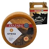 THE BASQUE gourmet, Queso Curado de Oveja D.O. Idiazabal 1,2 kg Ahumado- Empaque al Vacío, Caja Regalo - Para Foodies y Amantes Gourmet - Elaborado con Leche Cruda Oveja Latxa (1,2 Kg, Ahumado)