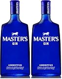 Master's Gin, Ginebra London Dry de 5 botánicos, Botella 700 ml (Paquete de 2)