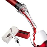 FosFun Decantador de vino, Aireador vino, Vertedor de Vino, Aireador de Vino, Oxigenador vino - para Rojos y Vinos Blancos - Regalos navidad originales