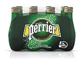 Perrier Agua mineral natural carbonatada – 8 botellas de cristal de 20 cl