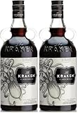 The Kraken Black Spiced - Ron Premium Kraken - 40% Vol. 0.7L - Ron Especiado (Paquete de 2)