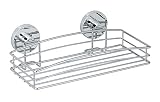 Wenko Vacuum-Loc repisa - Fijar sin taladrar, Acero, 26 x 5.5 x 15.5 cm, Cromo