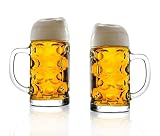 Stölzle Oberglas ISAR - Juego de 2 jarras de Cerveza (1 litro, Estable, Cristal de Lima, 1 L, Apto para lavavajillas)