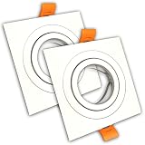 LED ATOMANT 2x Marco Cuadrado Empotrable GU10 Aluminio Blanco