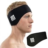 Ear Band-It Diadema de natación (retener el agua, sujetar tapones para los oídos) recomendado por el médico y protección contra el agua Grandes (mayores de 10 años y Adultos) Negro