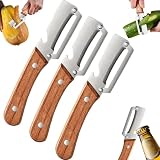3 Piezas Pelador Verduras Multifunción, Pelador de cocina multifuncional 2 en 1,pelador de verduras de acero inoxidable con abridor de botellas,zanahorias y abrir botellas de vino sin esfuerzo