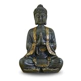 zen' Light grande estatua Buda mediación, resina, Bonze, 37.5 x 15 x 24 cm