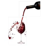 burkfeeg 2 Piezas Cuadro Decorativo vino Cocina, Cuadro En Lienzo vino