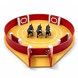 AMBIENTS ARTESANIA Plaza de Toros con Gradas y Toriles, Pack Taurino Artesanal con Camión, Puerta Grande, Toritos y Manos Incluidos, Experiencia Completa para Montar y Disfrutar (Plaza de toros Mini)