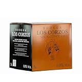 Bodega Los Corzos – Vino Tinto Sin Alcohol 0,0% Vol. Tempranillo | Bag in Box 5L con Grifo | Bebida Elaborada a Partir de Vino Tinto Desalcoholizado | 21 kcal/100 ml