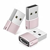 Basesailor Adaptador USB a USB C,Adaptador USB C Hembra a USB A Macho,Rosa