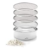 LACOR 68340 - Cedazo - Acero INOX, Tamiz Intercambiable, 4 Mallas, 20 cm | En acero inoxidable, tamiza harinas y azúcar finamente; ideal para cocina profesional y uso diario en casa, para el día a día