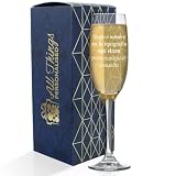 All Things Personalised Copa Champagne Personalizada Aria - Copa Flauta 220 ml para Champán, Cava, Prosecco - Grabada con Nombre, Mensaje y Tipografía - Grabado Láser, Apto Lavavajillas, Caja Regalo