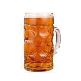 Regalo Original Jarra de Cerveza grabada Gigante de Vidrio de Hofbräuhaus 1 litro
