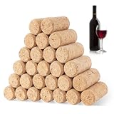 30 Corchos de Madera 21x40 mm, Tapones Naturales para Botellas, Manualidades, Decoración, Bricolaje y Artesanía