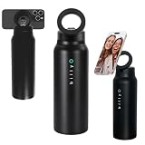 Termo BillyO para Gimnasio y Deporte con Soporte de Móvil Ajustable/Trípode | Botella Térmica de Acero Inoxidable 700ml con Tapa Estanca MagSafe | Boquilla y Rosca | 24h Fría, 12h Caliente