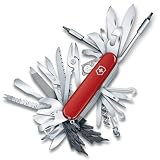 Victorinox Swiss Champ XXL Navaja Suiza Multiuso con 73 Funciones, Roja | Herramienta de bolsillo con hoja grande, tijeras, lupa y sierra para metal. Navaja de 91 mm ideal para coleccionistas.
