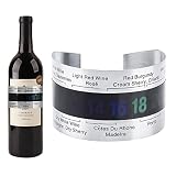 DMZK Vino LCD Termómetro, Vinos Pulsera Sensor de Temperatura de Acero Inoxidable, Botella del Termómetro, Termómetro Clip para Vino, Regalo Ideal para Amantes del Vino