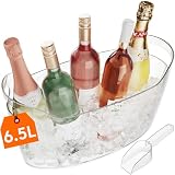 Lifewit Cubitera para Botellas 6,5L, Enfriador de Botellas de Vino | Grande Ice Bucket Portátil Resistente y a Prueba de Caídas con Cuchara para Champanera, Cócteles, Cerveza, Bebidas
