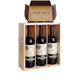 Vino Viña Tondonia Reserva - Estuche Madera x 3 Botellas de Vino Tinto D.O. La Rioja x 75 cl - Mejor Selección ENOVINOS