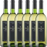 Vino Blanco D.O. Penedès Ferriol Blanco Seco Pack 6 Uds.– Xarel·lo, Macabeo y Parellada de Viñedos Propios – Fresco, Afrutado y Equilibrado – 11% Vol Botella 75 cl – Covides