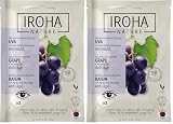 IROHA NATURE - Parches Ojos Antiedad Uva | Reafirmantes para Arrugas y Líneas de Expresión | Uva Antioxidante + Rosa Mosqueta + Ácido Hialurónico | K-Beauty, cosmética coreana (Paquete de 2)