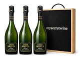 Pack 3 Botellas Celler Kripta FRANC Brut Reserva Corpinnat 75 cl con Caja de Madera MySecretWine – Agustí Torelló Mata – 3 x 750 ml