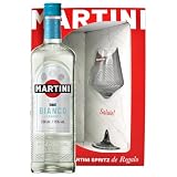 MARTINI Bianco White Vermouth Aperitivo, con copa, 15% vol., 75 cl
