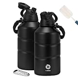 Fjbottle Botella Termica 1900ML con tapa magnética, sin BPA/sin Fugas botella agua acero inoxidable Gimnasio termo para deporte/bebida carbonatada