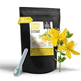 Extracto de hierba de San Juan, 100 g en polvo, sin aditivos, extracto de Hypericum perforatum en polvo, alta dosis, vegano y envasado en Alemania (polvo 100 g)
