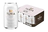 Turia Märzen | Cerveza Tostada | Reflejos Rojizos | Sabor Único | Pan Tostado | Pack 12 Latas x 33 cl