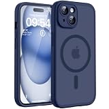 TOCOL Funda para iPhone 15 (6,1'), Compatible con MagSafe, Azul Marino