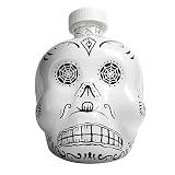 KAH Tequila Blanco - Botella Blanca Decorada Día de los Muertos - 100% Agave Azul, Doble Destilación, Triple Filtración - Añejo - 40% vol 70 cl (700ml / 0.7 Litro)