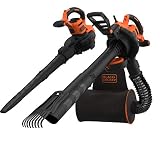 BLACK+DECKER Soplador Aspirador triturador de 3000 W, BEBLV301-QS