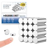 MAGABALLNET 100 Pcs 5 x 2 mm Imanes Neodimio Pequeños | Imanes Fuertes, Imanes Pequeños Redondos Para Frigorífico, Pizarra Magnética, Manualidades, Pizarra Blanca, Nevera, Oficina