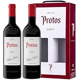 Protos Roble, Tempranillo, Estuche Vino Tinto D.O. Ribera del Duero, 75cl | Estuche 2 botellas. El embalaje puede variar.