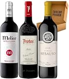 Pack Vinos Ribera del Duero - Envio 24h - Vinos Regalo -Finca Resalso, Melior de Matarromera, Protos Roble - Cosecha Privada (3 x Botella 75 cl, 1.02) - Pack 3 Bot 1.02
