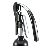 Abrebotellas profesional Best Utensils de aleación de zinc para vino, premium, con palanca, sacacorchos con cortador de papel de aluminio integrado, juego de abrebotellas de camarero negro