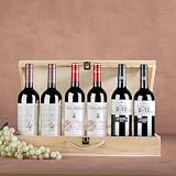 EUROLOTES Vino Tinto Rioja Crianza y Ribera del Duero, Viña Salceda, Lan D-12 y 409, 6 Botellas x 750ml, Caja de Madera
