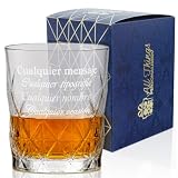All Things Personalised Keops Vaso de Whisky Personalizado 345 ml - Copa Whisky Grabado Láser con Nombre y Mensaje - Regalo para Cumpleaños, Vatertag, Navidad - Apto Lavavajillas, con Caja de Regalo