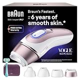 Braun Depiladora Luz Pulsada Smart IPL Skin i·expert, PL7431, Blanco/Bronce | Depiladora Laser con 4 Cabezales, Neceser Y Maquinilla Venus, Reducción Permanente del Vello, Depilación Láser en Casa