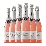 Codorníu Anna Rosé Brut Cava 75 cl Espumoso rosado (Caja de 6 Botellas de 75 cl)