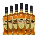 Brandy González Byass Soberano Jerez-Xérès-Sherry Botella Misil 1 L (Caja de 6 Botella Misil de 1 L)