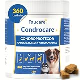 Condroprotector Perros 360 Uds (1 Año) Colágeno Magnesio y Calcio, Mantenimiento Articular, Glucosamina, Condroitina, Cúrcuma, Vitality Complex para Movilidad, Huesos. Faucare