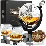 WHISISKEY Decantador de Whisky - Jarra de Whisky 900ml - Set de Regalo