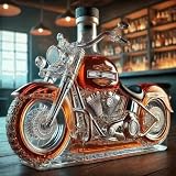 HoldOneLight Decantador de whisky en forma de moto 3D, 300ml, decantador original con aireador, para vino, vodka y bourbon, decoración retro para oficina y cocina