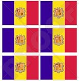 Bandera de Andorra andorrana 40 mm (1,6 cm) funda para teléfono celular vinilo Mini pegatinas, adhesivos X6