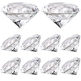 GZGXKJ 10 Piezas Diamante sintético Joyería de cristal artificial de cristal transparente con diamantes de imitación grandes para Accesorio de Joyería Decoración de Boda y Fiesta
