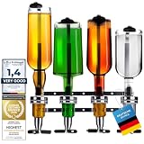 GOODS+GADGETS® Dispensador de Licores para 4 Botellas - Montaje en Pared